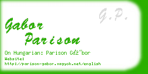 gabor parison business card